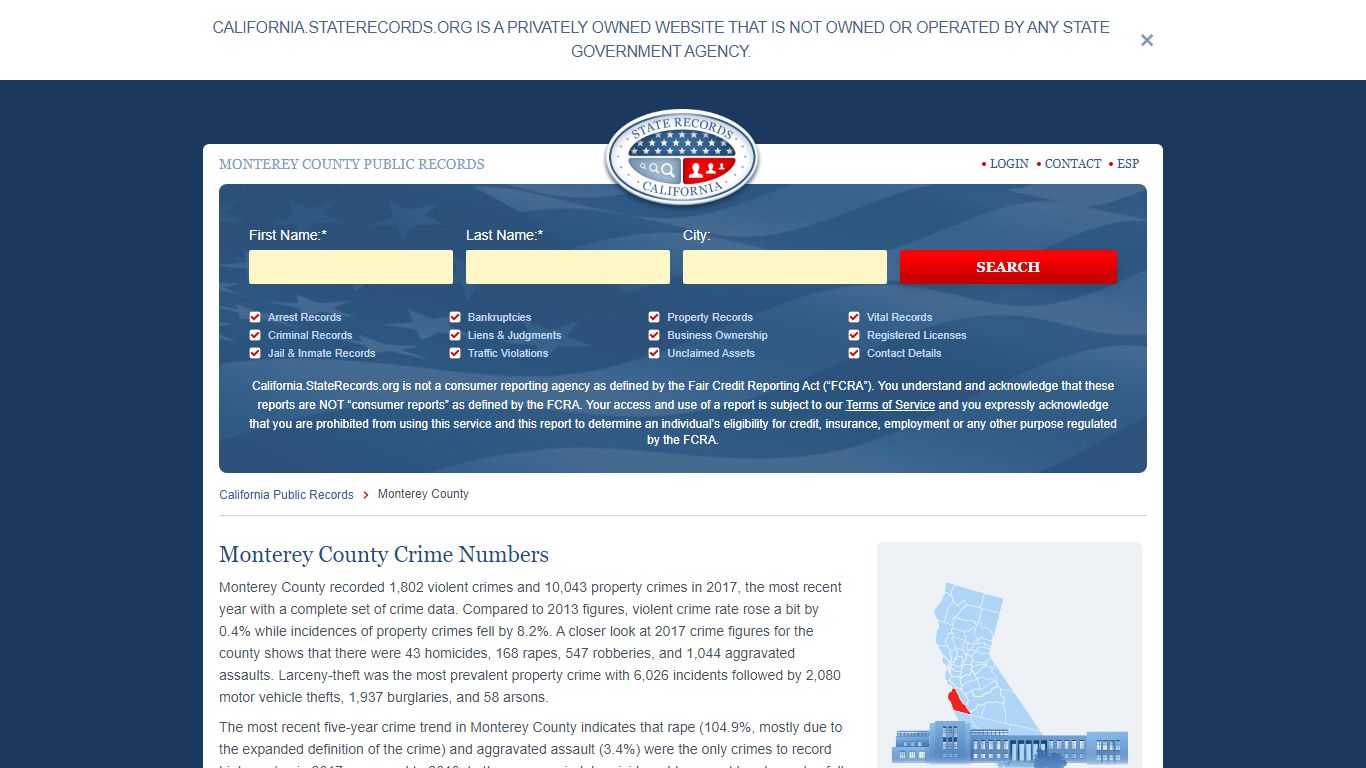 MONTEREY COUNTY PUBLIC RECORDS - StateRecords.org