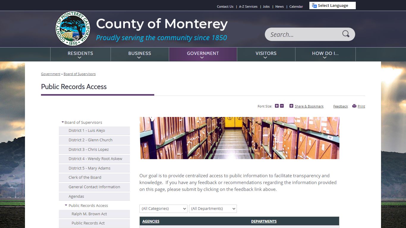 Public Records Access | Monterey County, CA